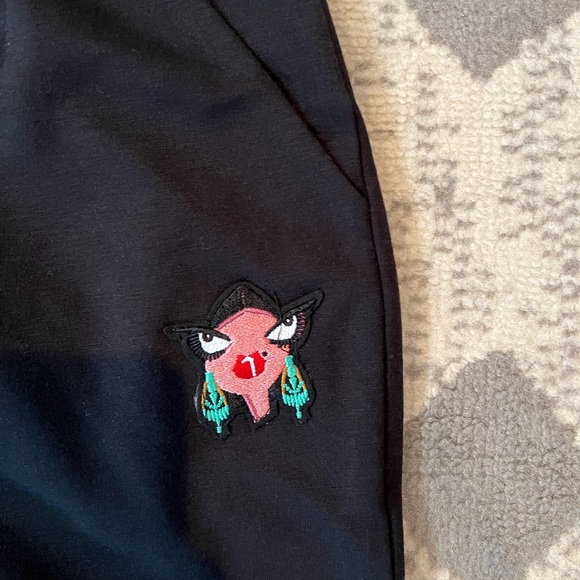 Badgley Mischka French Terry Jogger Pants Black Womens Sz 1X NWT - Picture 6 of 7